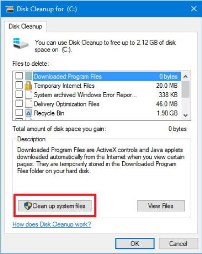 Disk Cleanup On Windows 10
